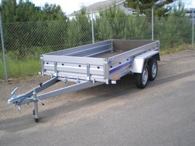 B.7530UT fritidstrailer m/stålsider og boogie