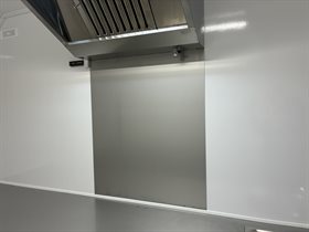 Rustfri plade f. emhætte 1200 x 1200