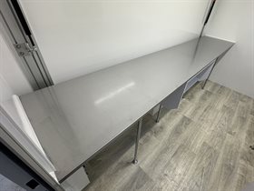 Bordplade belagt med rustfri - Klapside Aeroline 421 salgsvogn